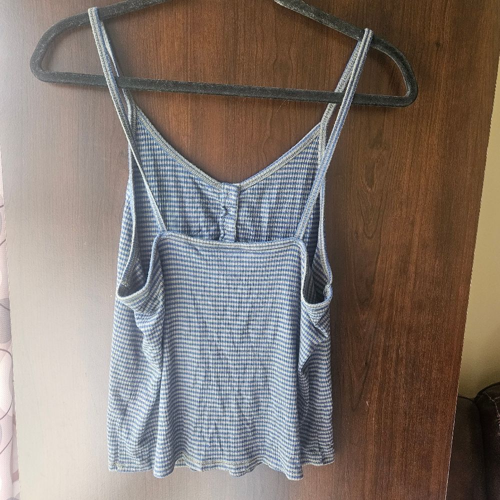 Mossimo Supply Co. Blue And Olive Green Striped Camisole - Picture 3 of 6